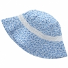 Piccalilly Organic Cotton 'Ditsy Floral' Sun Hat (Blue)