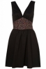Annie Greenabelle Diamond Waistband Dress (Black/Multi)