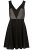 Annie Greenabelle Sweetheart Neck Dress (Black/Cream)