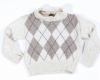 Mini Magpie Upcycled Wool Toddler Jumper (Cream/Grey)
