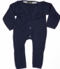 Mini Magpie Upcycled Wool Buttoned Playsuit (Navy)