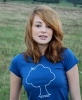 Silverstick Organic Cotton 'Cut Out Tree' T-Shirt (Ladies - Deep Sea)