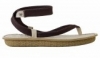 Po-Zu 'Ziggy' Organic Hemp Sandal (Ladies - Black