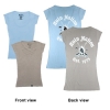 THTC Zulu Nation Organic Bamboo Slim Fit Tee (Grey & Khaki - Ladies)