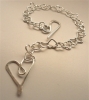 La Jewellery Recycled Silver 'Beaten Heart' Bracelet