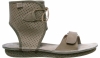 Po-Zu 'Zoe' Perforated Leather Cuff Sandal (Mocha)