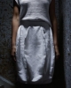 KOMMENT Hemp Silk Skirt with 3D Pleats (Natural)