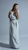 KOMMENT Long Hemp Silk Skirt with 3D Pleats (Twilight)