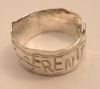 La Jewellery Recycled Silver 'Grant Me The Serenity' Ring