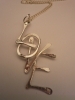 La Jewellery Recycled Silver 'In the Presence of You' Love Necklace