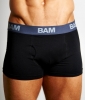Bam Bamboo Branded Fitted Boxers (Black)