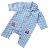Piccalilly Gingham Romper Suit (Blue)