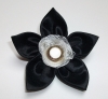 Bobbie's Boutique Black Silk Brooch