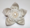 Bobbie's Boutique Oatmeal Silk Brooch