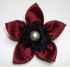 Bobbie's Boutique Red Silk Brooch