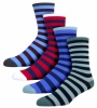 Bam Bamboo Mens Stripy Socks - (4 Pack) Colour Option 3