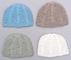 Stella James Organic Cotton Baby Cable Hat (Cream, Aqua, Caramel & Pistachio)