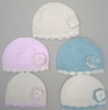 Stella James Baby Flower Hat (Cream, Pink/Cream,  Aqua/Cream, Cream/Pink, Cream/Aqua)