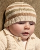 Stella James Baby Stripe Beanie Hat (Caramel Stripe & Blue Stripe)