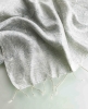 Tammam Luxury Peace Silk Scarf (Blue & Silver Grey)