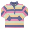 Kite Kids Girls Stripy Button Neck Sweat Shirt