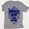 THTC Grammarphone Organic Cotton Mens T-Shirt (Grey & White)