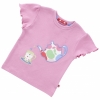 Piccalilly 'Nice Cuppa' Applique Tea-Shirt (English Rose Pink)