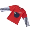 Piccalilly Apple Applique T-Shirt (Blue)