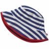 Piccalilly Reversible Jersey Sun Hat (Navy Stripe)