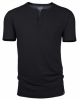 Bam Bamboo Short Sleeve Henley Top (Black)
