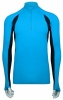 Bam Bamboo Zip Neck Baselayer (Mens - Malibe Blue / Black)