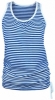 Bam Bamboo Gathered Hem Vest (Electric Blue / White)