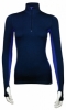 Bam Bamboo Zip Neck Baselayer Top (Ladies - Navy / Blueberry)